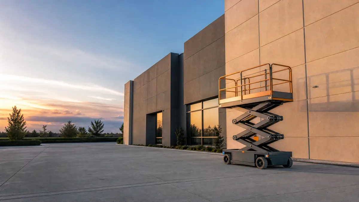 Rough Terrain Scissor Lifts jobsite access in Augusta